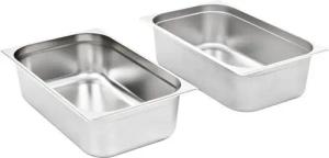 vidaXL Thermobehälter, Gastronormbehälter 2 Stk. GN 1/1 150 mm Edelstahl