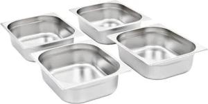 vidaXL Thermobehälter, Gastronormbehälter 4 Stk. GN 1/2 100 mm Edelstahl