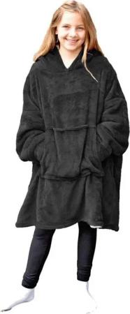 HOMELEVEL Sweatjacke Kinder Sherpa Fleece Hoodie - Kuscheliger Oversized Pulli