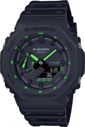 CASIO G-SHOCK Chronograph GA-2100-1A3ER, Quarzuhr, Armbanduhr,Herrenuhr,digital, bis 20bar wasserd.Resinarmband