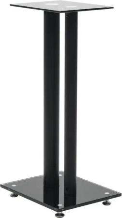 vidaXL Lautsprecherständer, (Lautsprecherständer 2 Stk. Doppelsäulen-Design Hartglas Schwarz)