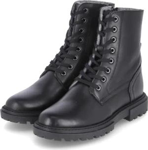 Richter Schnürboots für Mädchen im SALE - Gr. 33 - schwarz - Glattleder