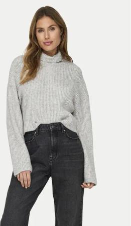 ONLY Rollkragenpullover Melanie 15321177 Grau Regular Fit