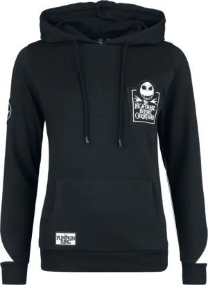 The Nightmare Before Christmas - Disney Kapuzenpullover - Here Comes Jack - S - für Damen - Größe S - schwarz/weiß - EMP exklusives Merchandise!