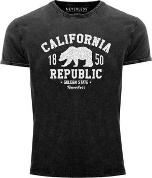 Neverless Print-Shirt Neverless® Herren T-Shirt Vintage Shirt Printshirt California mit Print