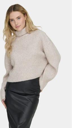 ONLY Rollkragenpullover Melanie 15321177 Beige Regular Fit