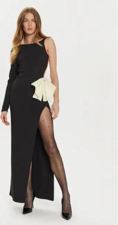 Eleh Abendkleid E00307 Schwarz Slim Fit