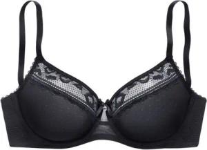 Vivance T-Shirt-BH aus feinem Mesh-Material und Spitze in Kussmund-Optik, Dessous