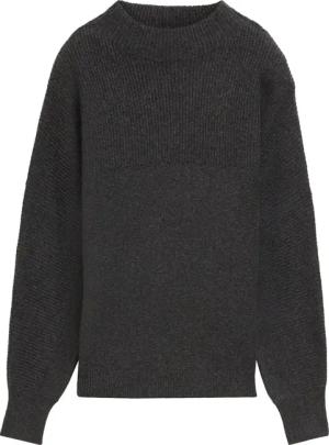 TOM TAILOR DENIM Damen Pullover mit Fledermausärmeln, grau, Meliert, Gr. XL