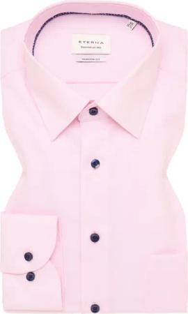 MODERN FIT Hemd in rosa strukturiert