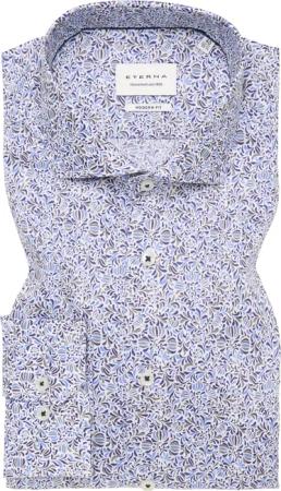 MODERN FIT Hemd in hellblau bedruckt