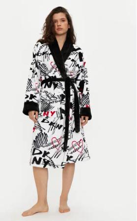 DKNY Bademantel YI20027F Weiß
