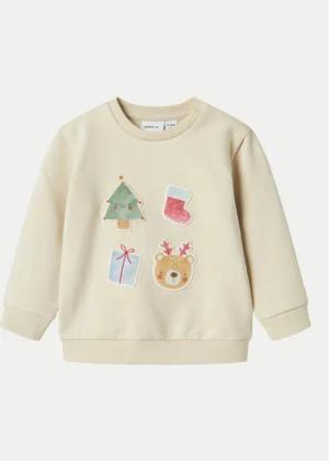 NAME IT Sweatshirt 13234491 Écru Regular Fit