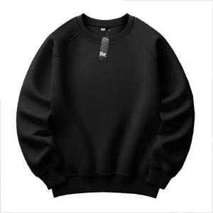 RMK Rundhalspullover Herren Pullover Langarmshirt Sweatshirt Pulli Loose Fit Oversize in Unifarbe