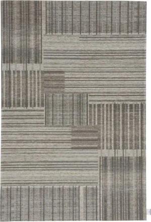 TOM TAILOR Teppich Stripy Pat, rechteckig, Höhe: 5 mm, Flachgewebe, modernes Patchworkdesign, gestreift, Chenille, Wohnzimmer