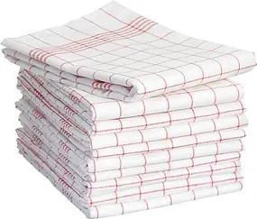 Dyckhoff Geschirrtücher Karo rot 50,0 x 70,0 cm, 10 St.
