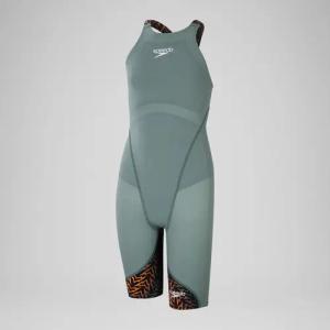 Mädchen Fastskin LZR Ignite Kneeskin Badeanzug Grün/Schwarz