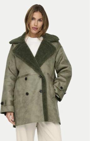 ONLY Fellmantel Ylva 15322402 Grün Regular Fit