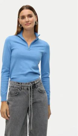 Vero Moda Pullover Happiness 10317993 Blau Slim Fit