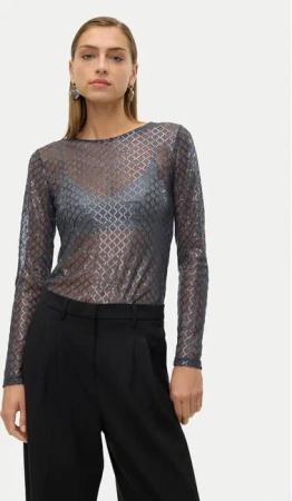 Vero Moda Bluse Safina 10317016 Grau Regular Fit