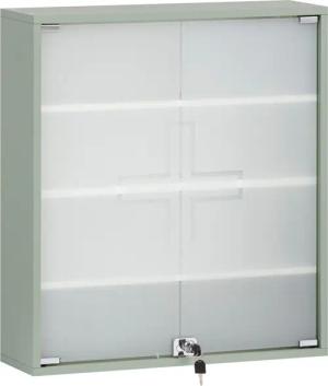 Schildmeyer Medizinschrank "Bjarne, Breite 64 cm", Abschließbare Glastüren