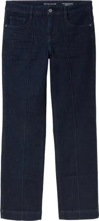 TOM TAILOR Damen TTALEXA STRAIGHT Jeans mit Ziernaht, blau, Uni, Gr. 31/30