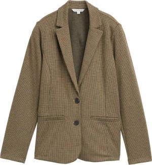 TOM TAILOR Damen Jacquard Blazer, braun, Gemustert, Gr. L