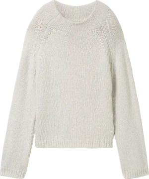 TOM TAILOR Damen Raglan Strickpullover, grau, Meliert, Gr. XXL