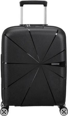American Tourister StarVibe Handgepäck Trolley 55cm mit 4 Rollen, Erweiterbar + GRATIS HOTELGUTSCHEIN Schwarz