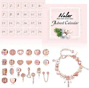 Naler Schmuck-Adventskalender, Adventskalender 2024: 24 Schmuckstücke für Frauen und Mädchen