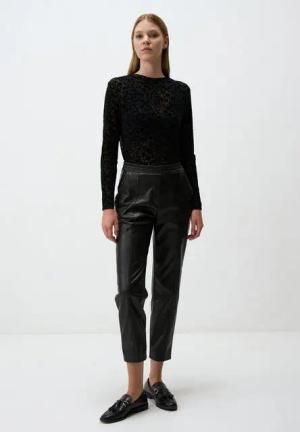 Jimmy Key Strickhose Schwarz Kunstleder Gekürzte Hose