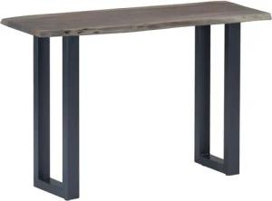 vidaXL Beistelltisch Konsolentisch Grau 115 x 35 x 76 cm Massivholz und Eisen (1-St)