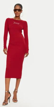 Juicy Couture Kleid für den Alltag Dizzie JCWED24309 Rot Slim Fit