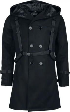 Vixxsin - Gothic Mantel - Salem Coat - S - für Männer - Größe S - schwarz