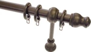 GARDINIA Gardinenstange "Set Holz", 1 läufig-läufig, Fixmaß, 1-Lauf