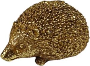 FTWdesign Dekofigur Igel Dekofigur in Gold - moderne Herbstdeko