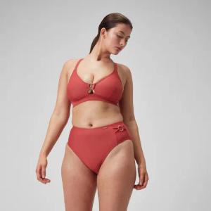 Damen Shaping-Bikinihose mit hohem Bund Rot