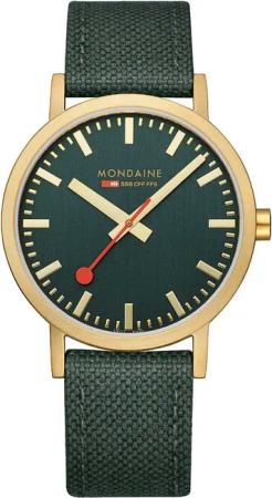 Mondaine A660.30360.60SBS Classic Grün und Gold 40mm 3ATM