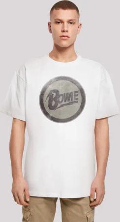 F4NT4STIC T-Shirt "David Bowie Rock Music Band Circle Logo", Print