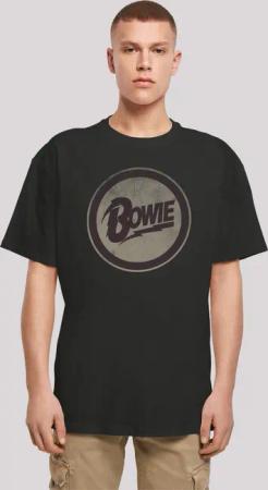 F4NT4STIC T-Shirt "David Bowie Rock Music Band Circle Logo", Print