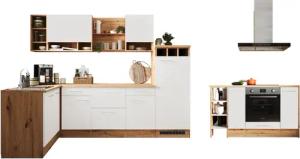 RESPEKTA Winkelküche und Kücheninsel "Hilde", Breite 280 cm, 90 cm Arbeitshöhe, mit Elektrogeräten