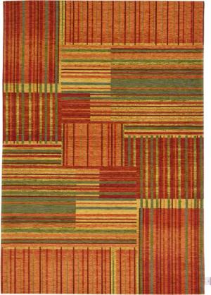TOM TAILOR Teppich "Stripy Pat", rechteckig, 5 mm Höhe, Flachgewebe, modernes Patchworkdesign, gestreift, Chenille, Wohnzimmer