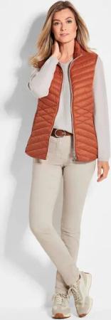 Steppweste - terrakotta - Gr. 38 von Goldner Fashion