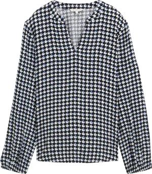 TOM TAILOR Damen Gemustere Bluse, schwarz, Gemustert, Gr. 34