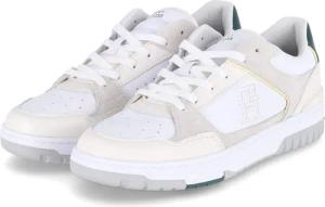 Tommy Hilfiger Sneaker TH BASKET STREET BLOCK für Herren im SALE - Gr. 41 - weiß - Leder