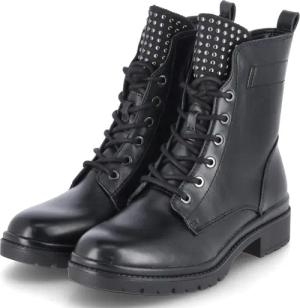 Tamaris Schnürstiefeletten für Damen - Gr. 39 - schwarz - Textil & Synthetik