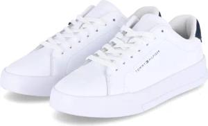 Tommy Hilfiger Low Sneaker TH COURT für Herren - Gr. 46 - weiß - Leder