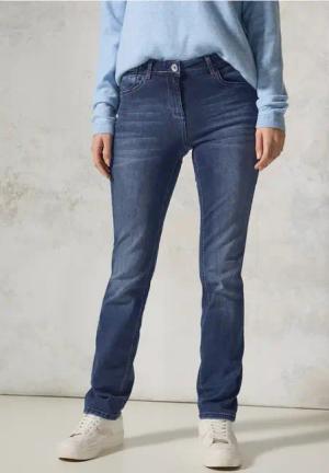 Cecil Damen Straight Leg Jeans in Blau, Gr: 25