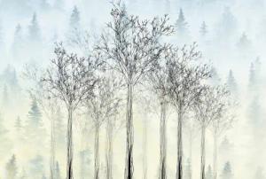 Architects Paper Fototapete "Atelier 47 Trees Artwork 2", Wald, Vlies, Wand, Schräge, Decke