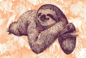 Architects Paper Fototapete "Atelier 47 Sloth Design 1", botanisch, Vlies, Wand, Schräge, Decke